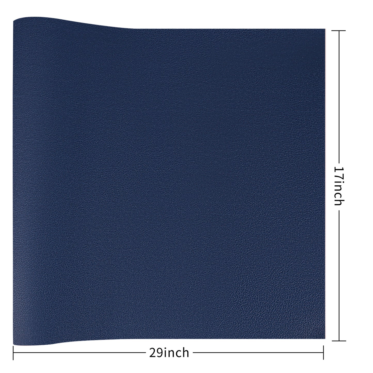 Navy Blue PU Leather Book Cloth,Nappa Grain