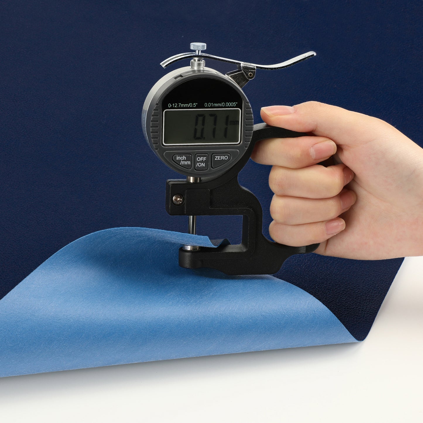 Navy Blue PU Leather Book Cloth,Nappa Grain
