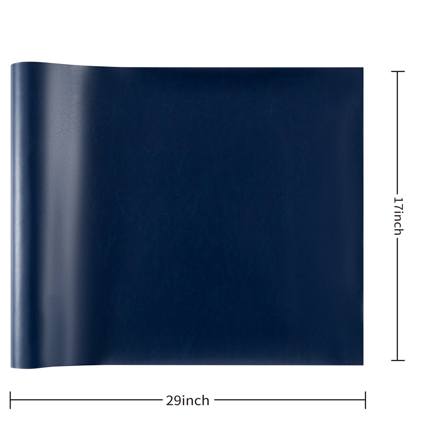 Navy Blue PU Leather Book Cloth,Cowhide Grain