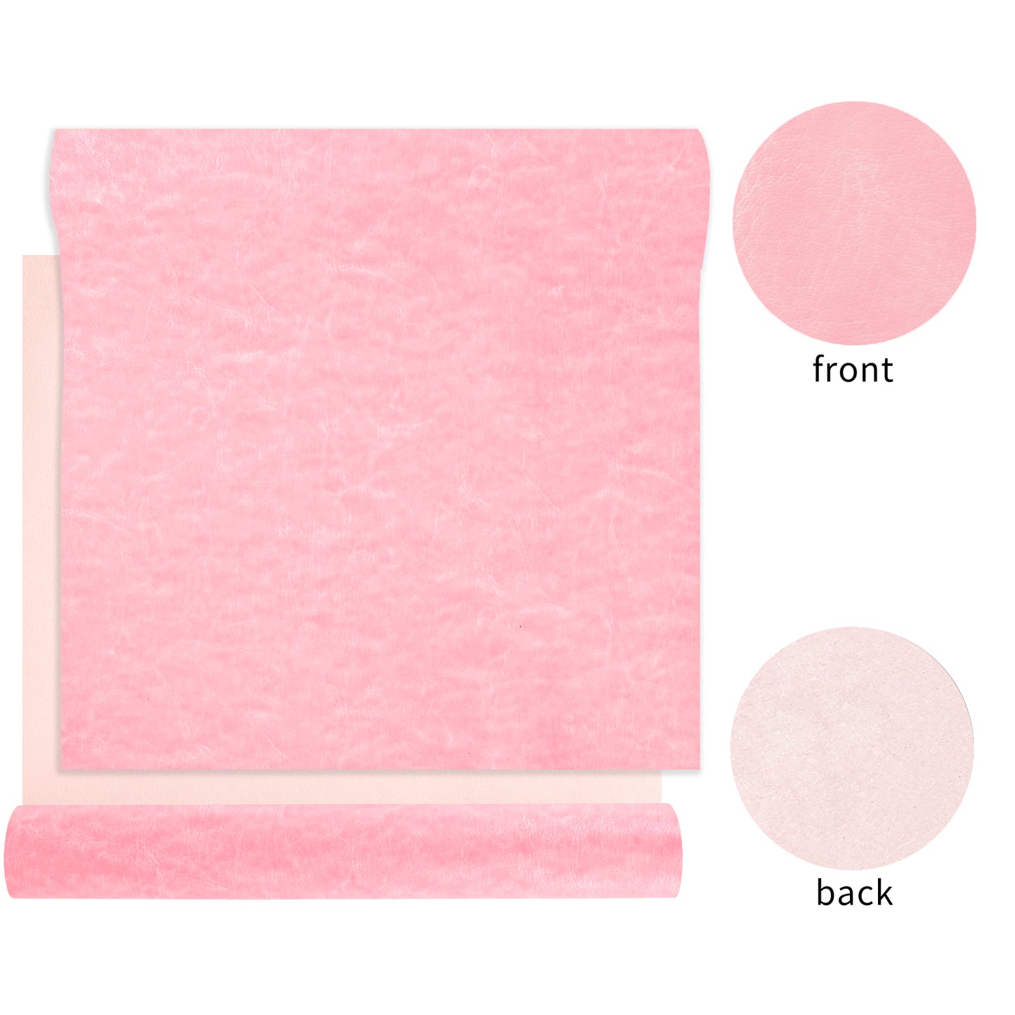 Pink PU Leather Book Cloth,Cowhide Grain