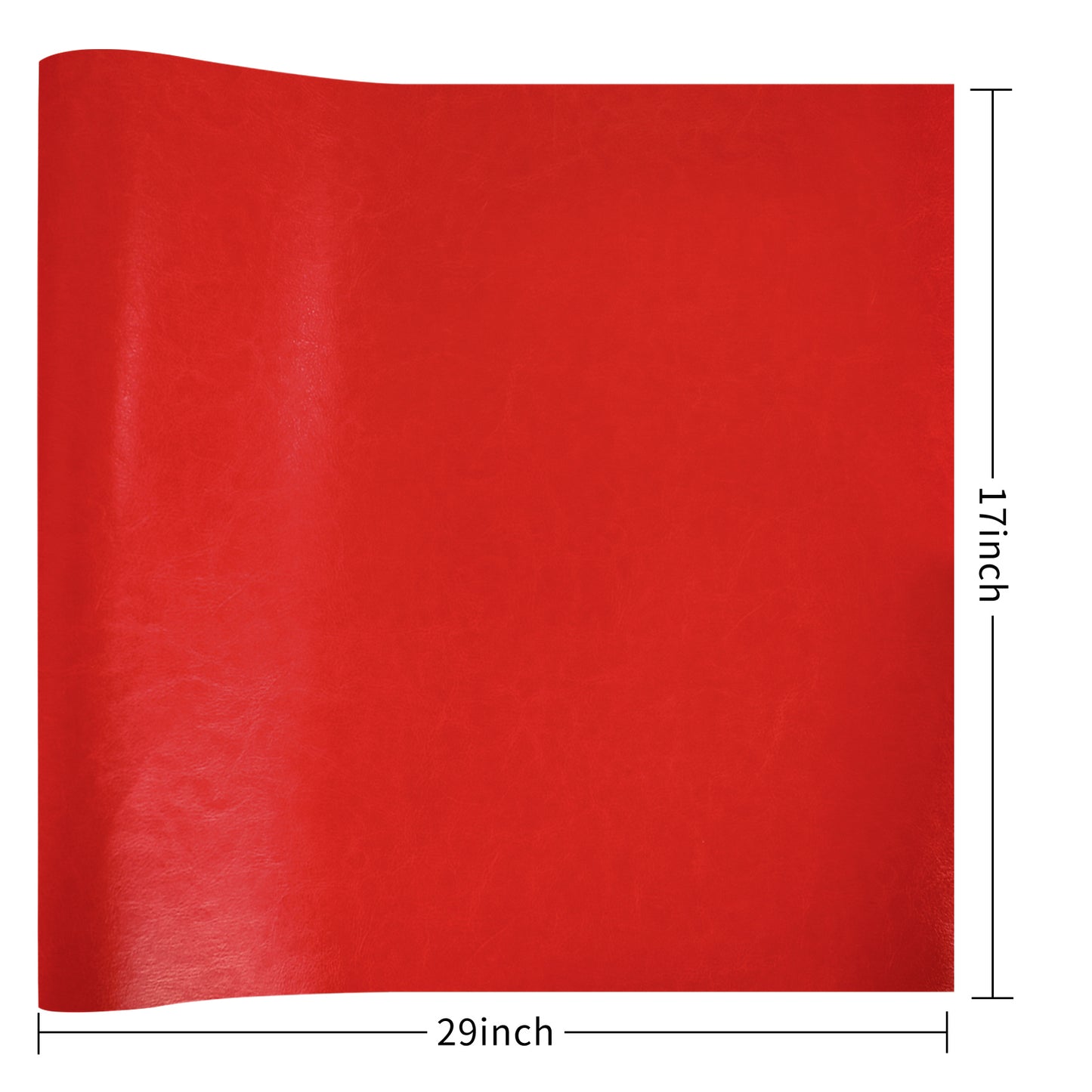 Red PU Leather Book Cloth,Cowhide Grain