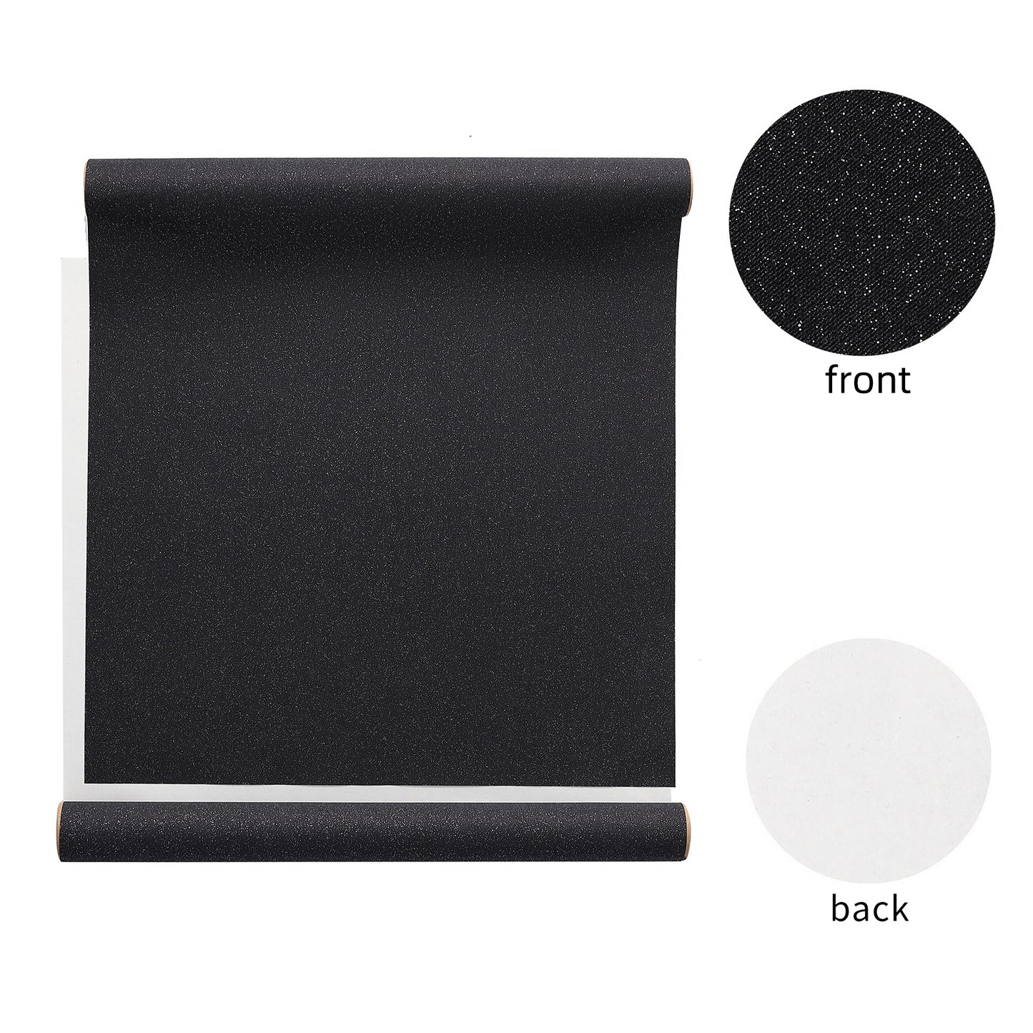 Glitter Black Cotton Book Cloth