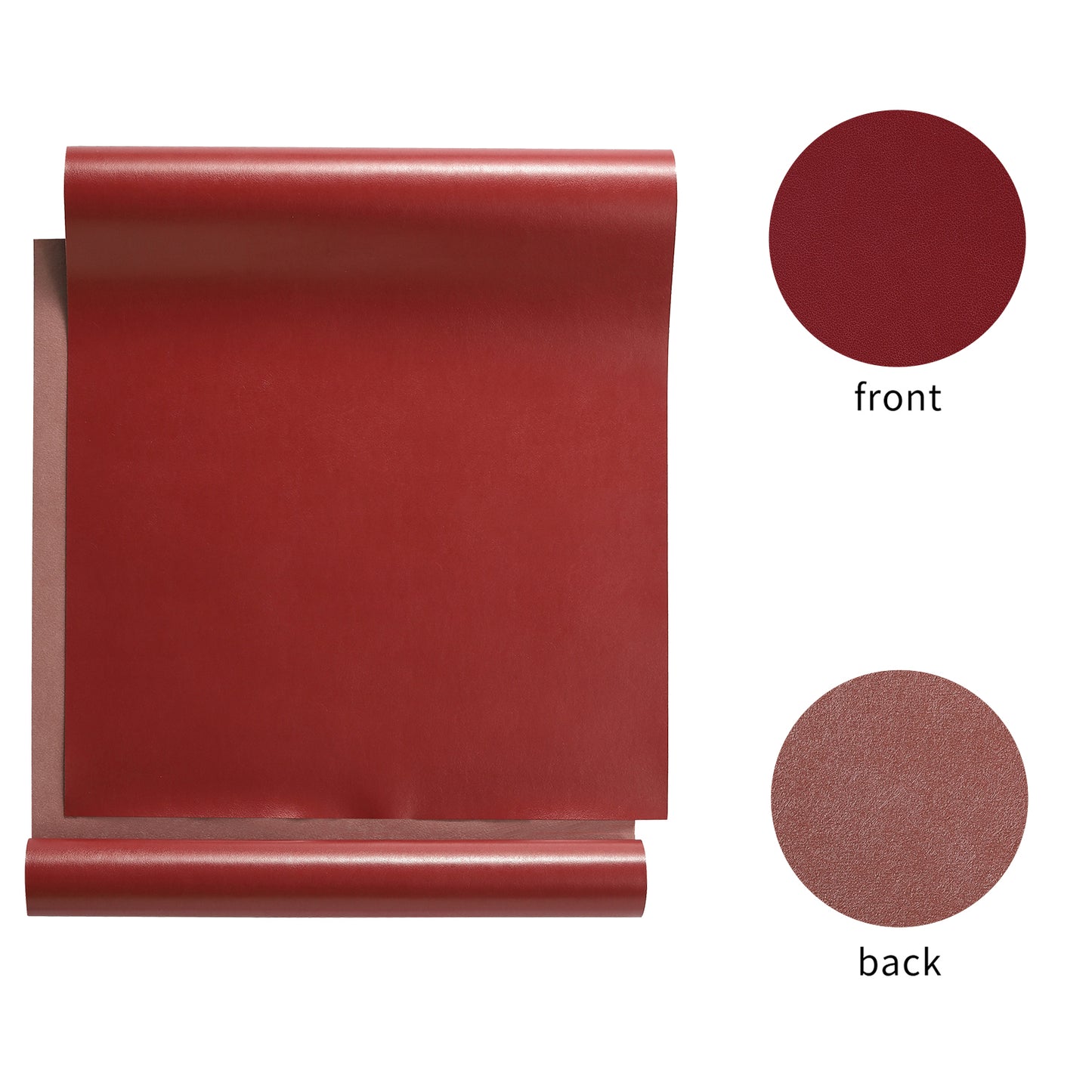 Dark Red PU Leather Book Cloth,Goat Grain