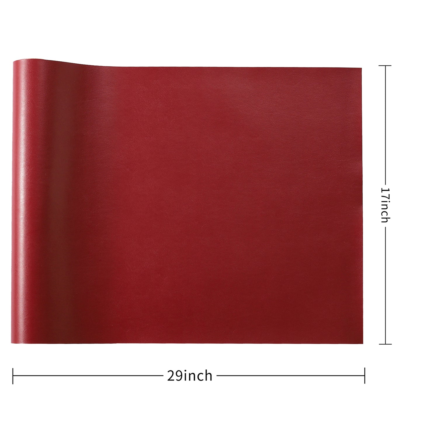 Dark Red PU Leather Book Cloth,Goat Grain