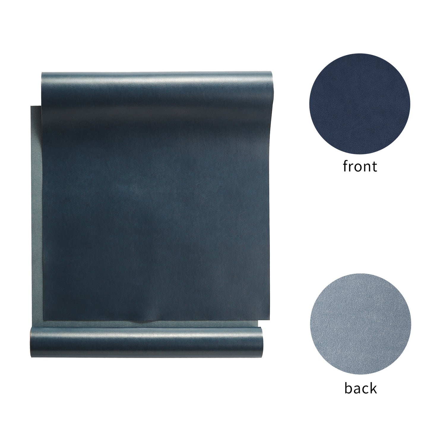 Navy Blue PU Leather Book Cloth,Goat Grain