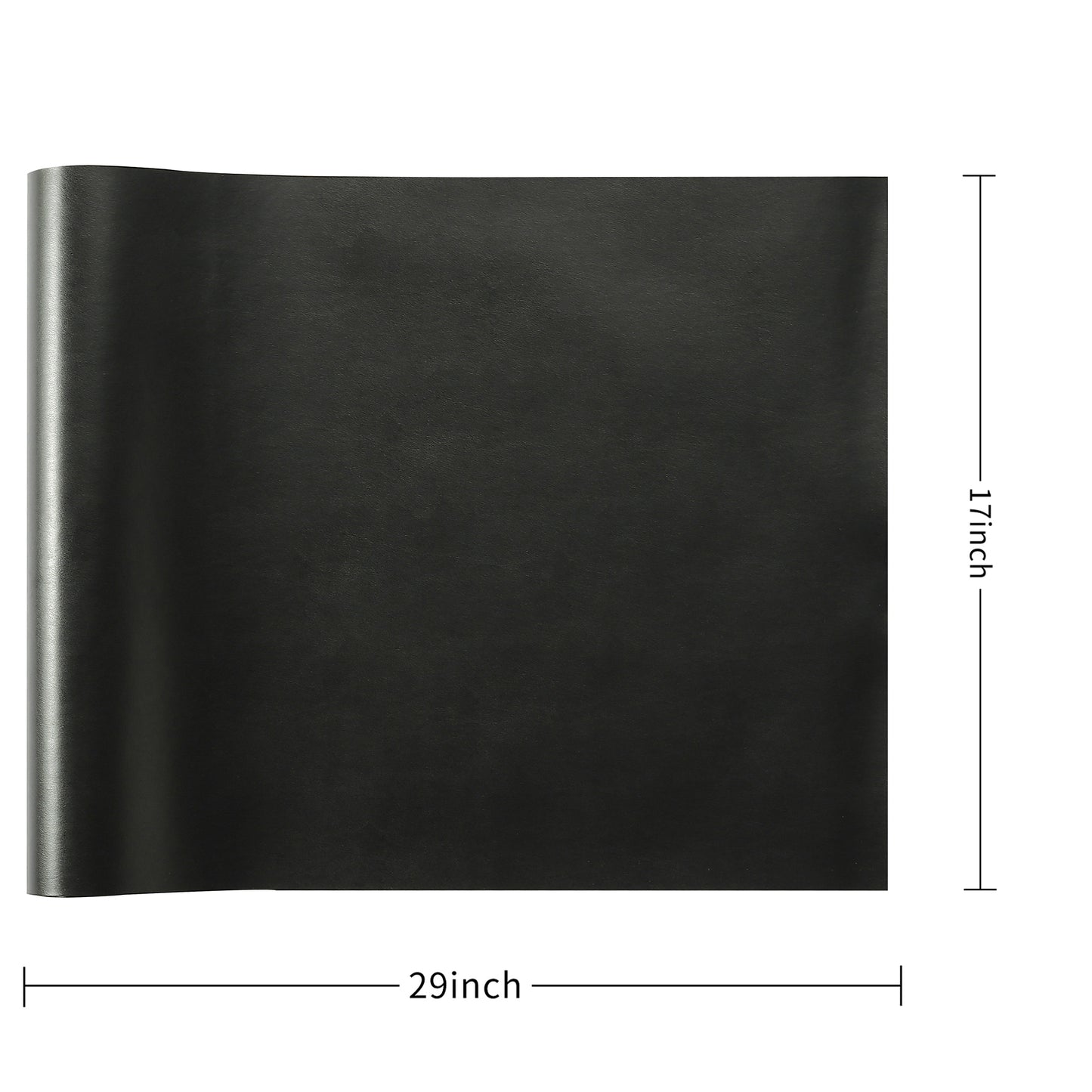 Black PU Leather Book Cloth, Goat Grain