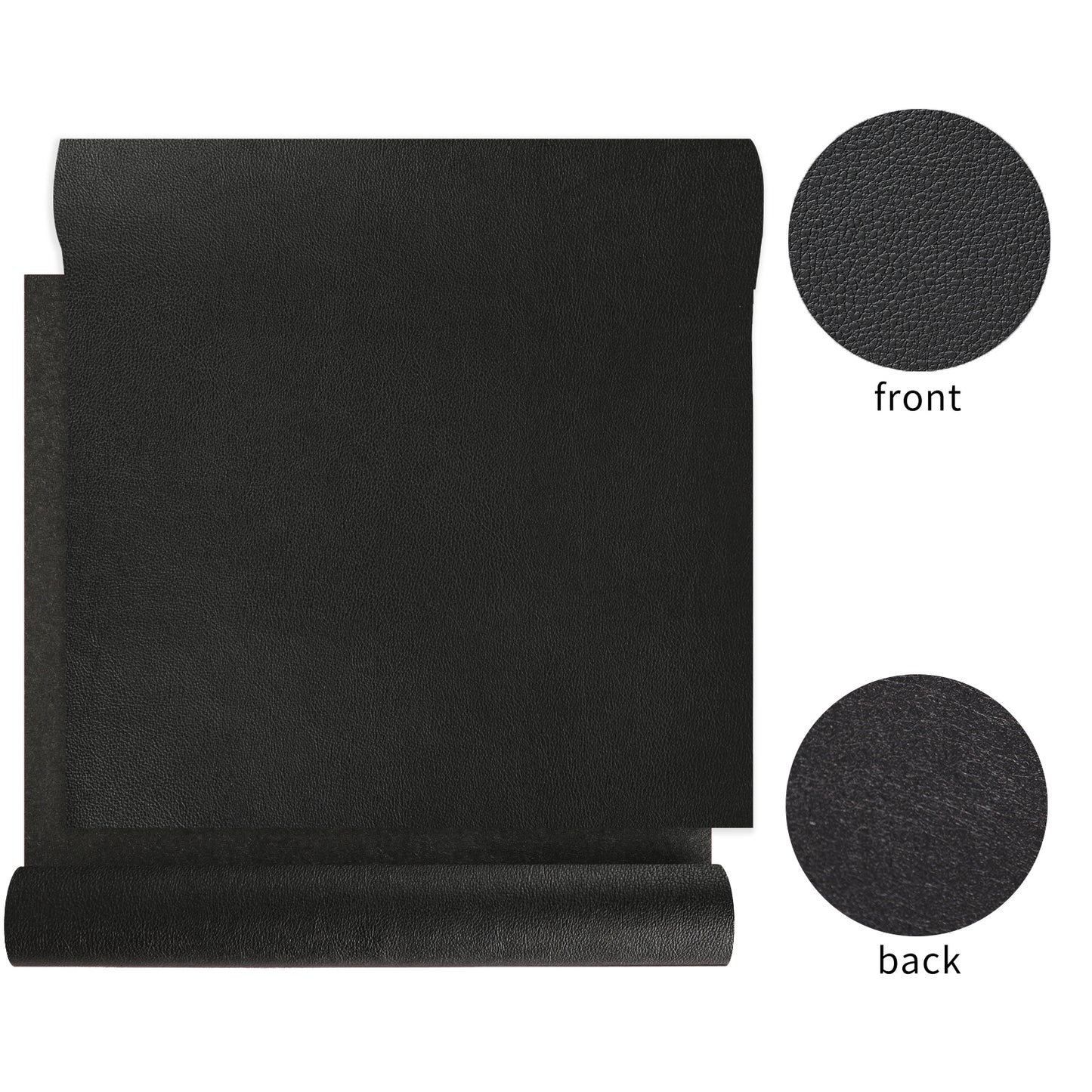 Black PU Leather Book Cloth,Nappa Grain