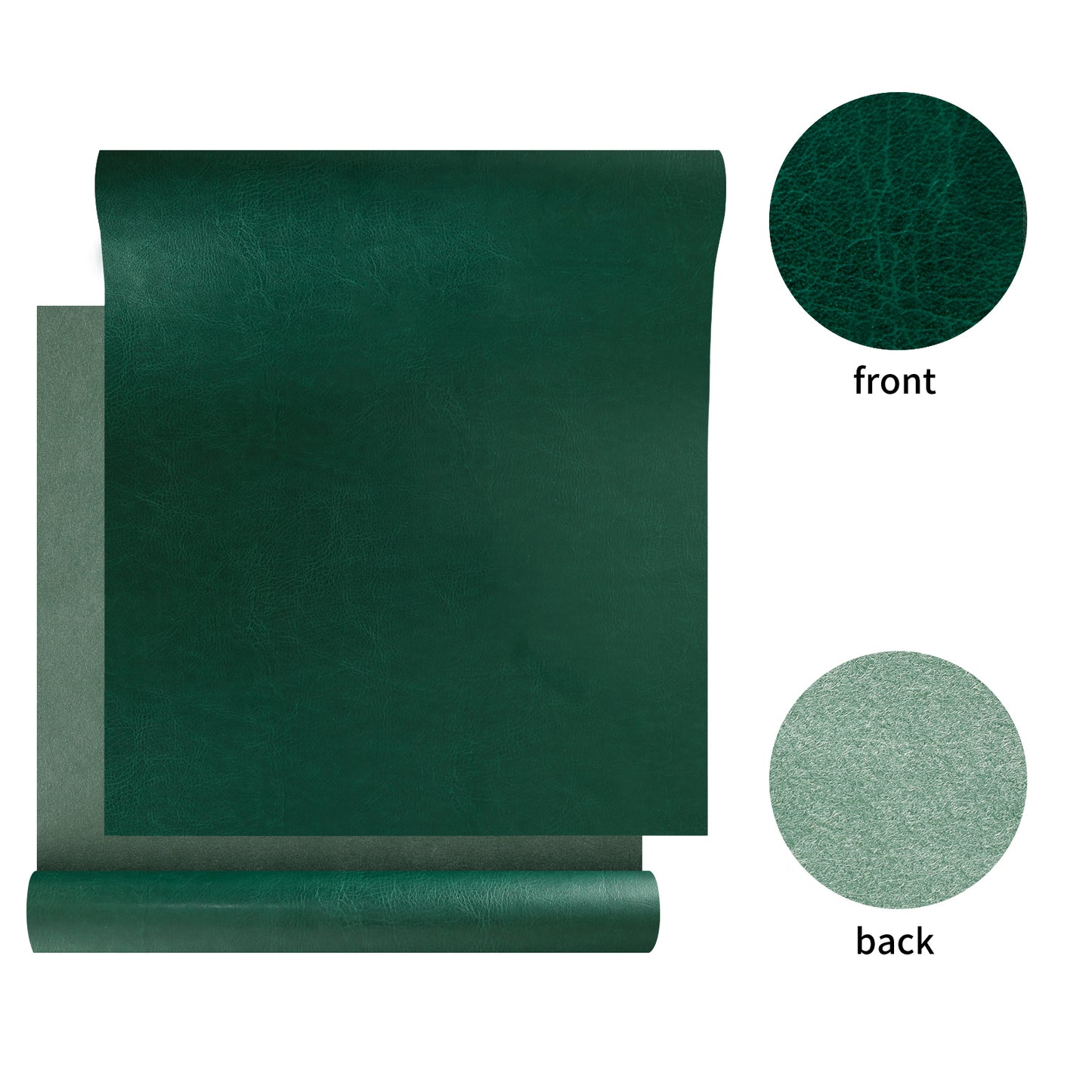 Dark Green PU Leather Book Cloth,Vintage Grain